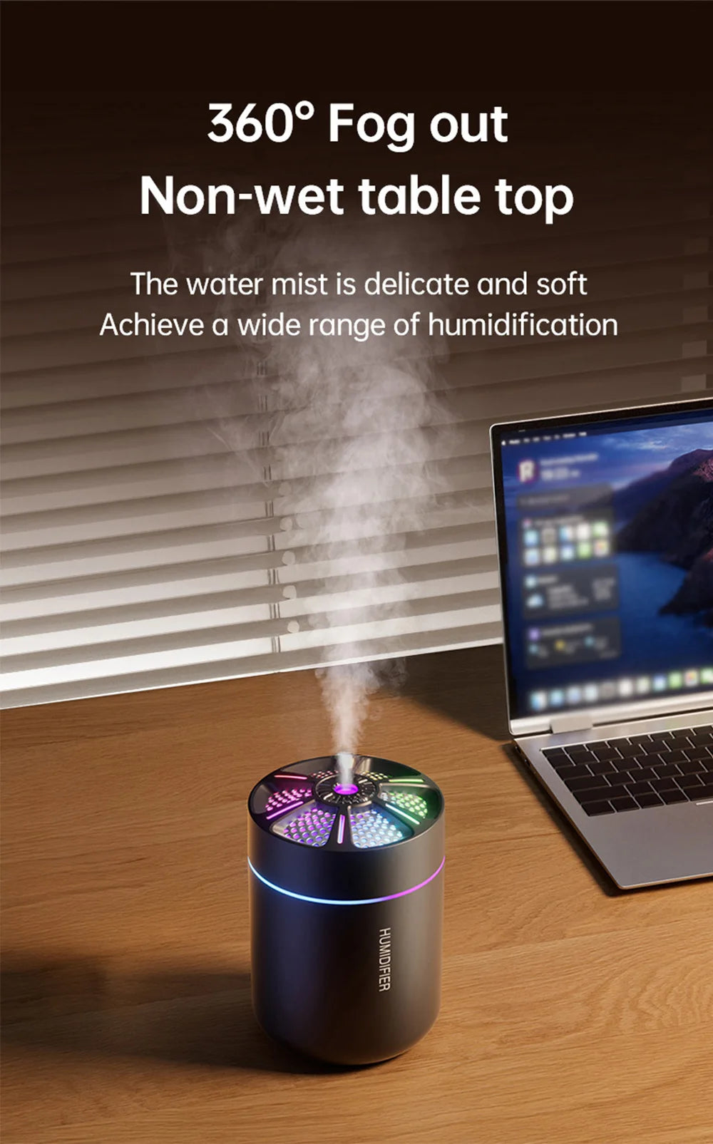 colorful Air Humidifier USB Electric Aroma Diffuser Essential Oil Purifier Aromatherapy Mist Maker Lights For Car Home Bedroom
