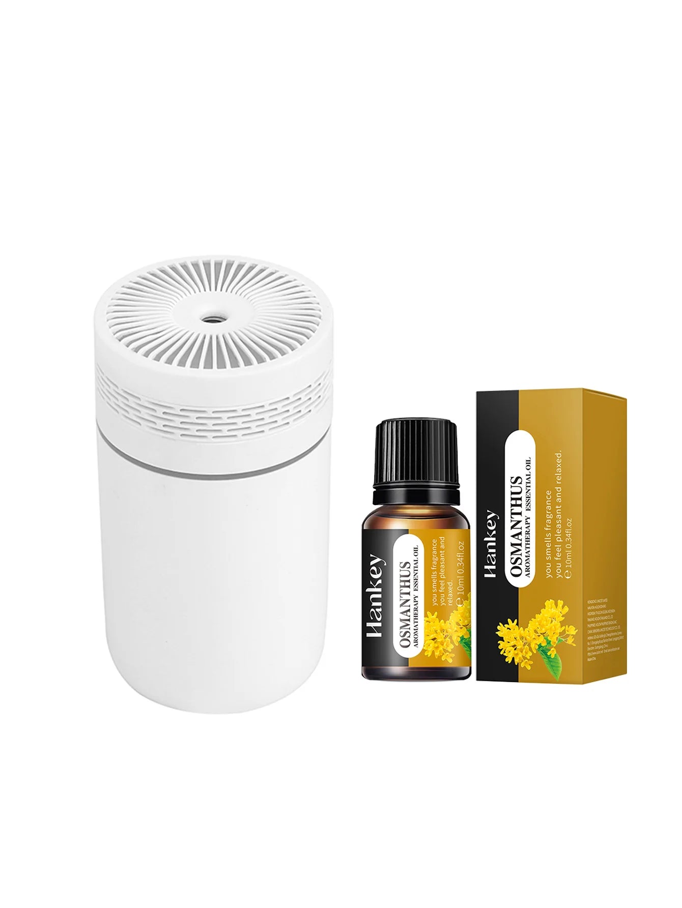 Car Air Humidifier Portable Mini Spray humidifier with LED light USB-powered Aromatherapy oil diffuser for bedroom and travel
