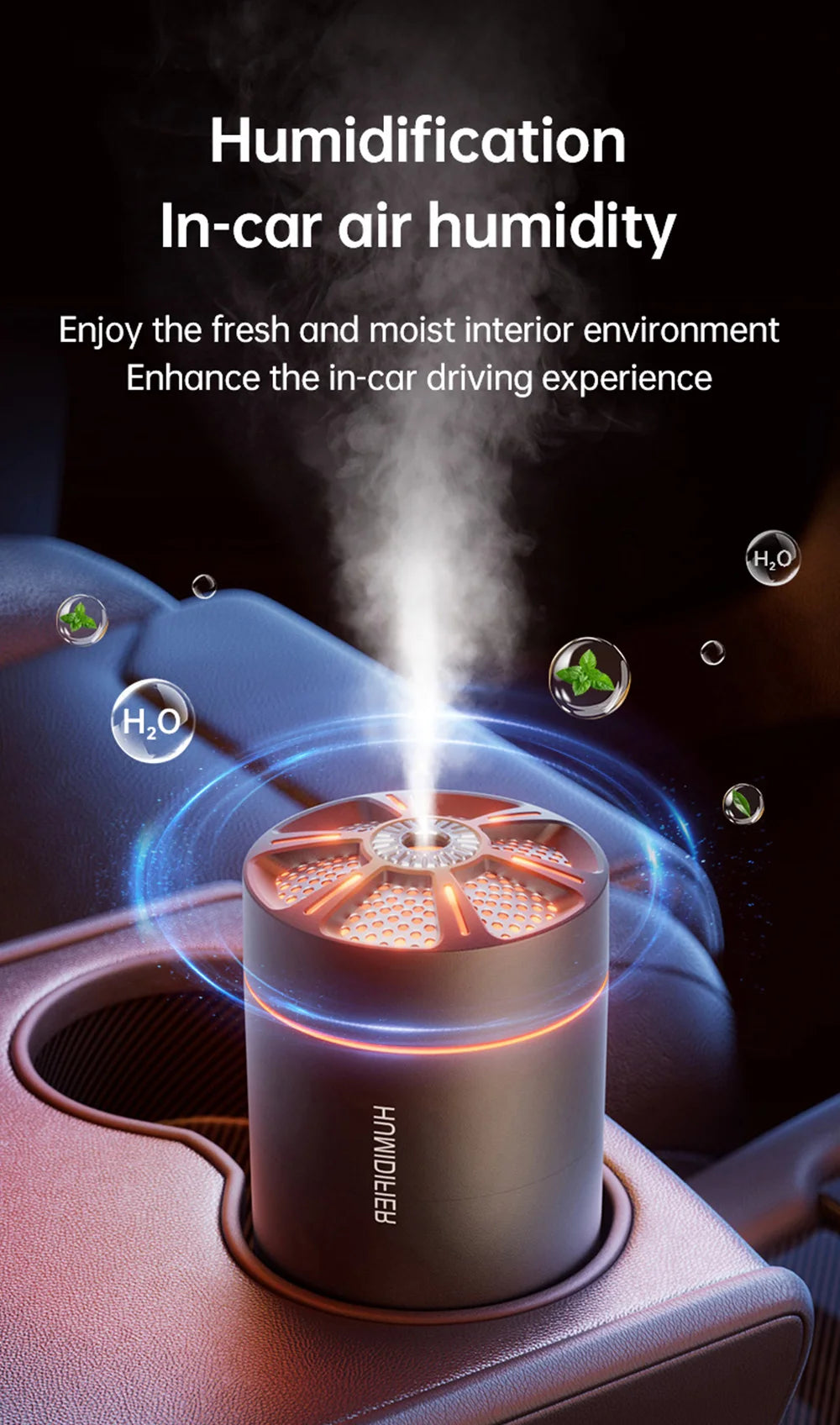 colorful Air Humidifier USB Electric Aroma Diffuser Essential Oil Purifier Aromatherapy Mist Maker Lights For Car Home Bedroom