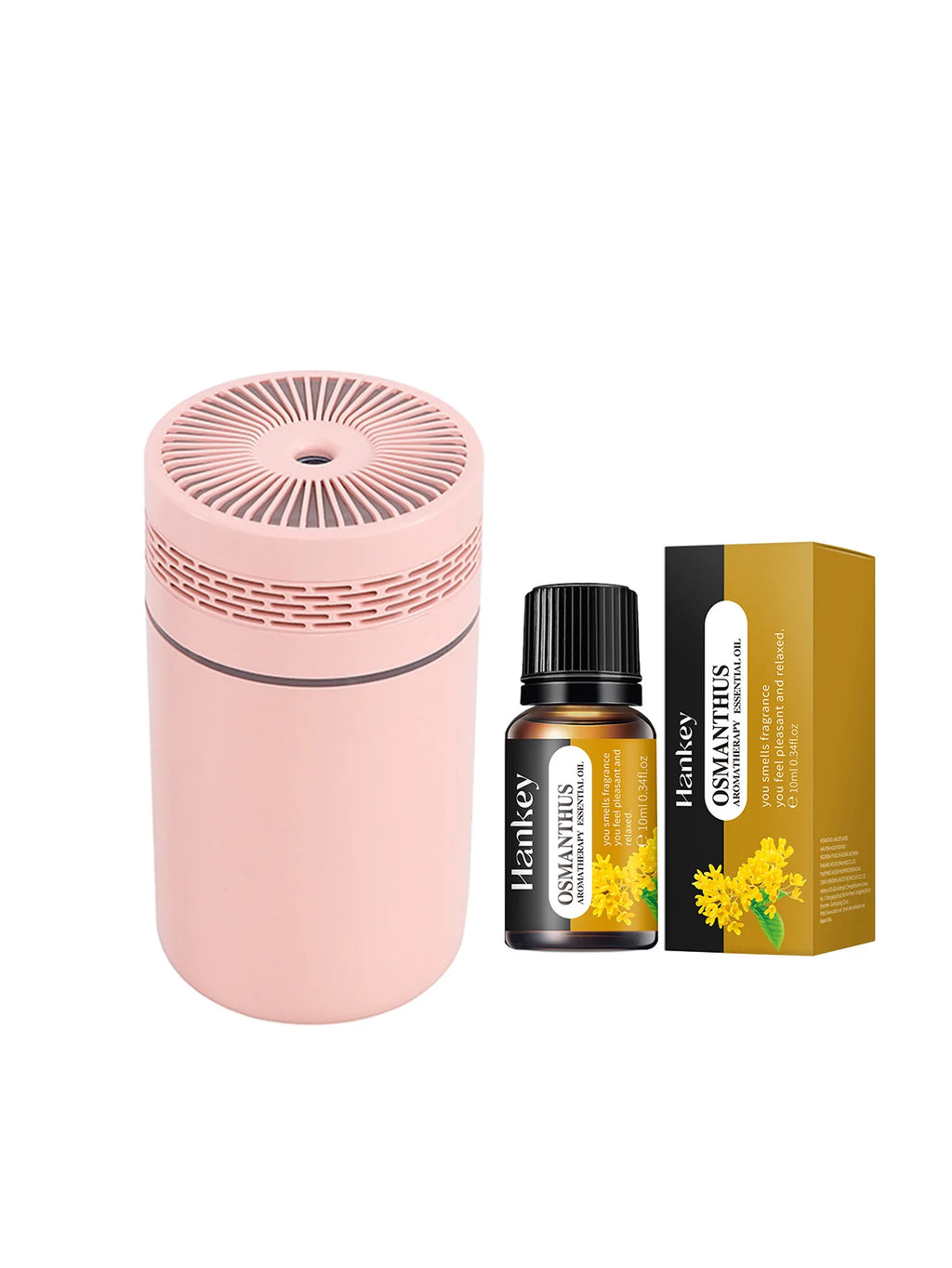 Car Air Humidifier Portable Mini Spray humidifier with LED light USB-powered Aromatherapy oil diffuser for bedroom and travel