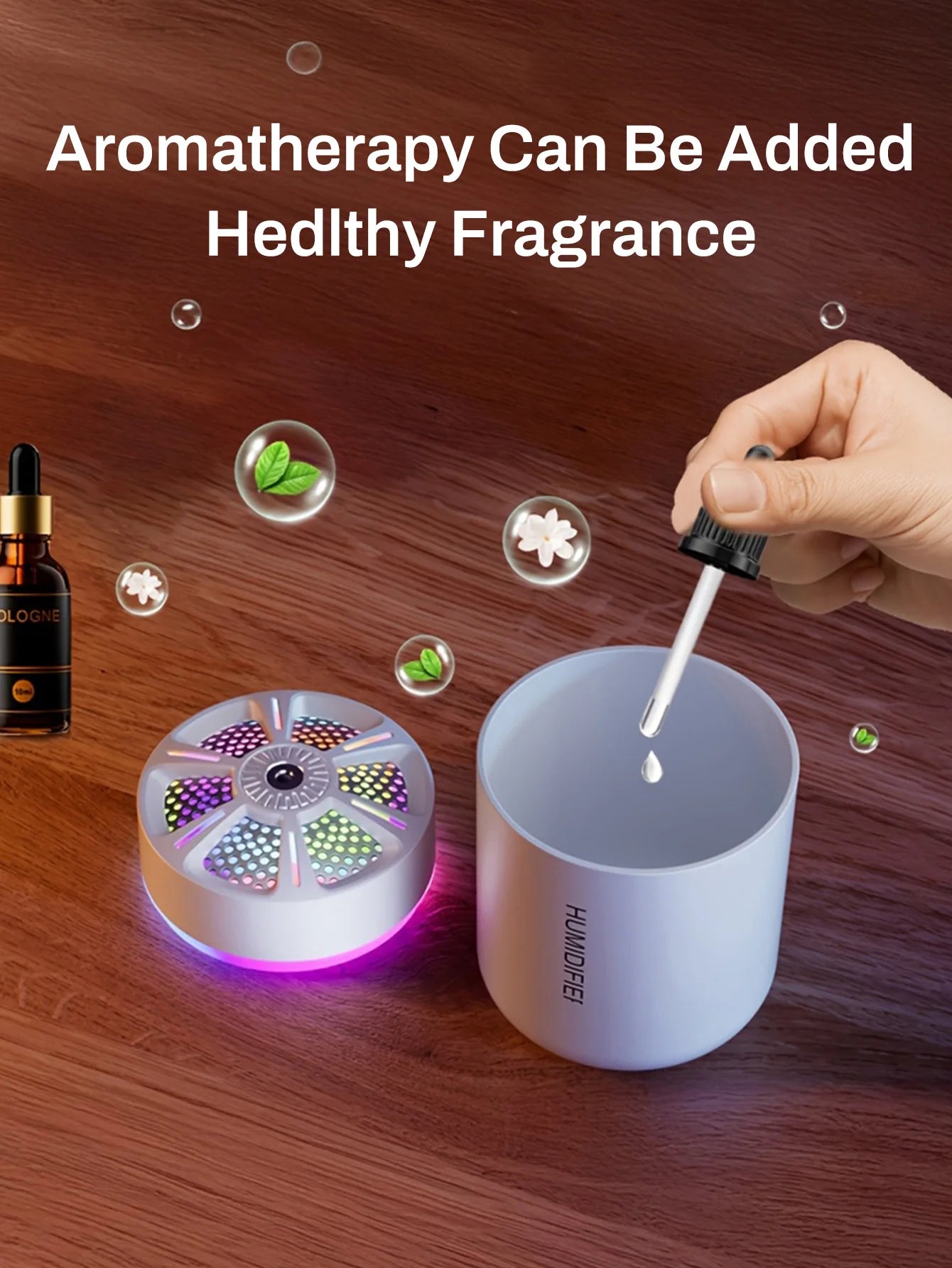 colorful Air Humidifier USB Electric Aroma Diffuser Essential Oil Purifier Aromatherapy Mist Maker Lights For Car Home Bedroom