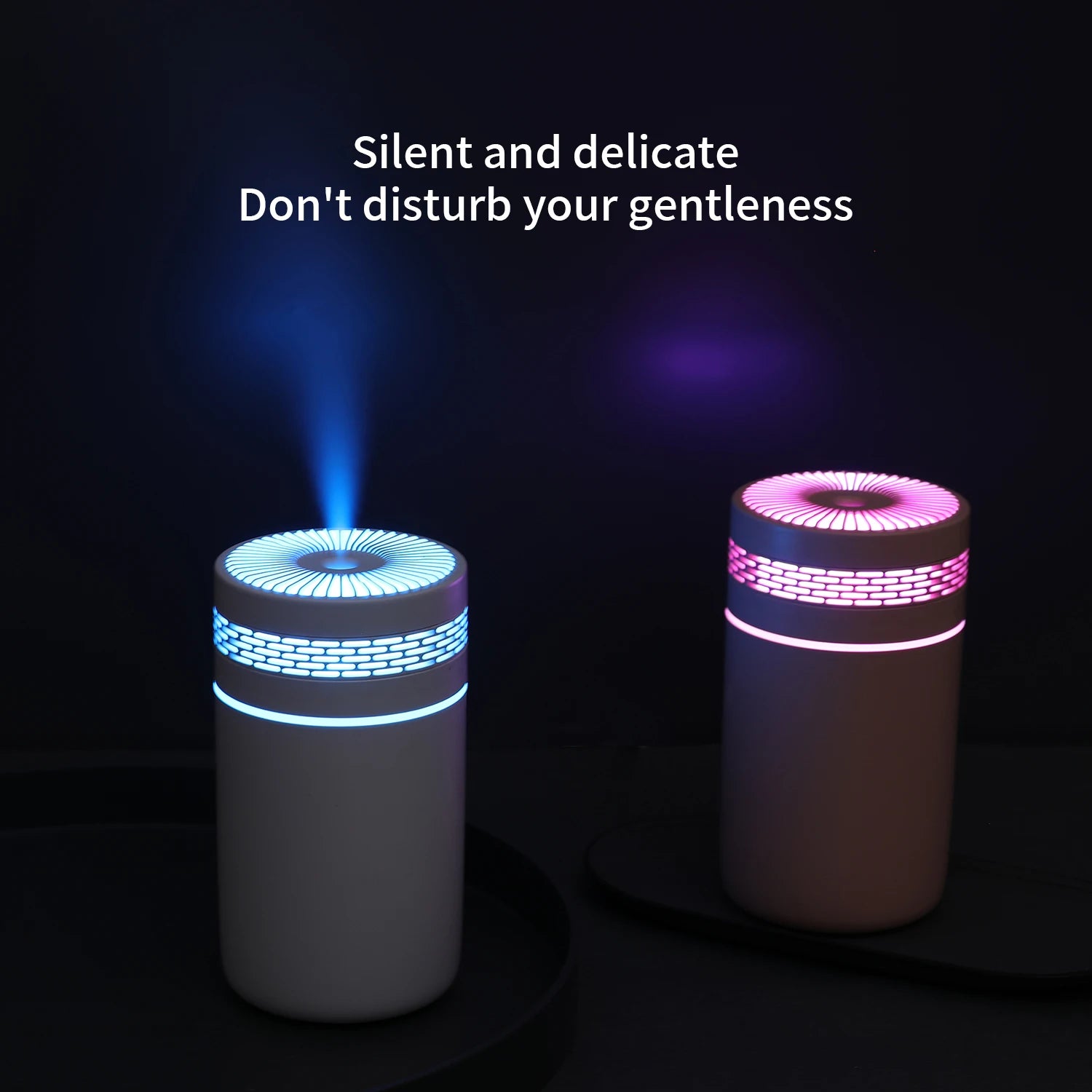Car Air Humidifier Portable Mini Spray humidifier with LED light USB-powered Aromatherapy oil diffuser for bedroom and travel